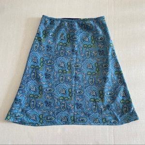 y2k paisley midi skirt